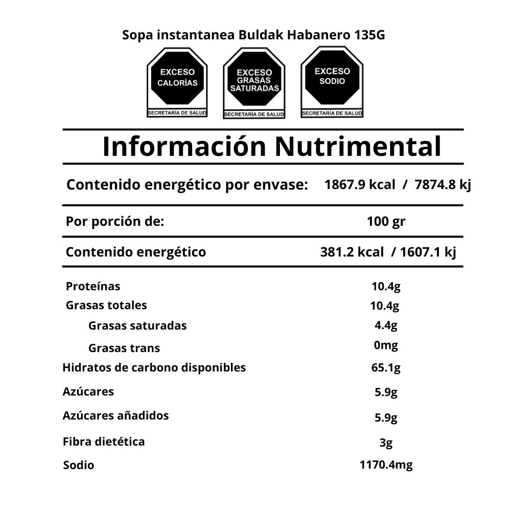 Ramen picante coreano samyang buldak Habanero limón 4 piezas
