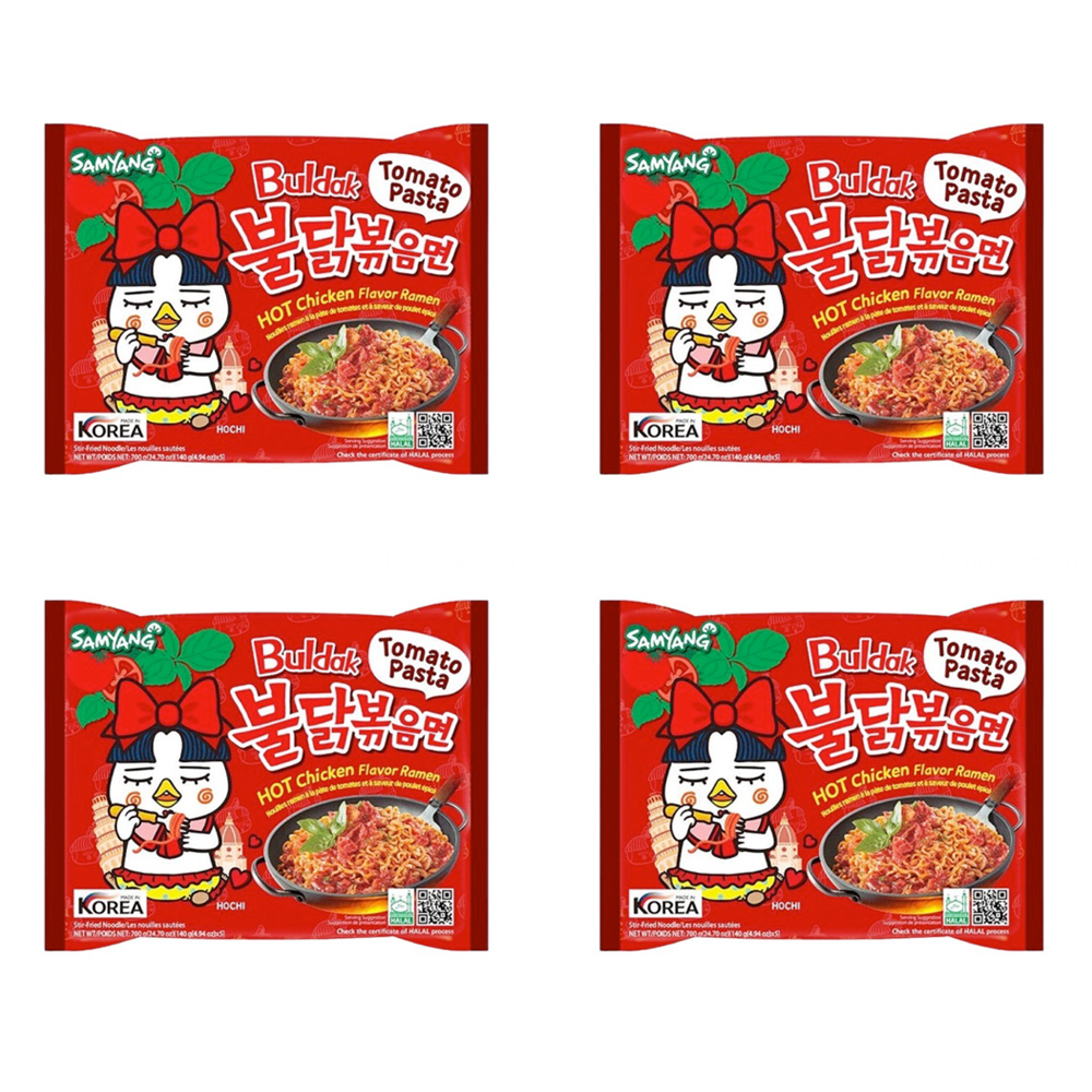 Ramen picante coreano samyang buldak Tomate 4 piezas