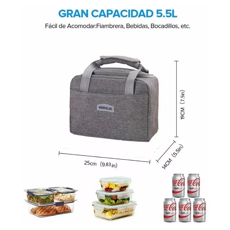 Lonchera Térmica Para La Escuela, Trabajo, 2 Pack