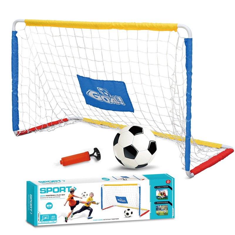 Porteria de Futbol para Niños de Metal 1 balon 123cm y 77cm.