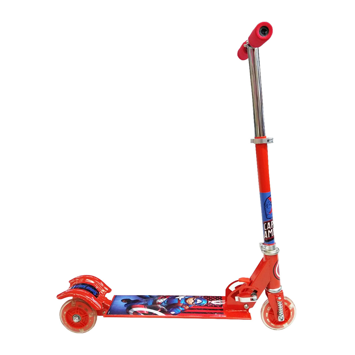 Scooter Patin del diablo para niños con luz Avengers Captian America