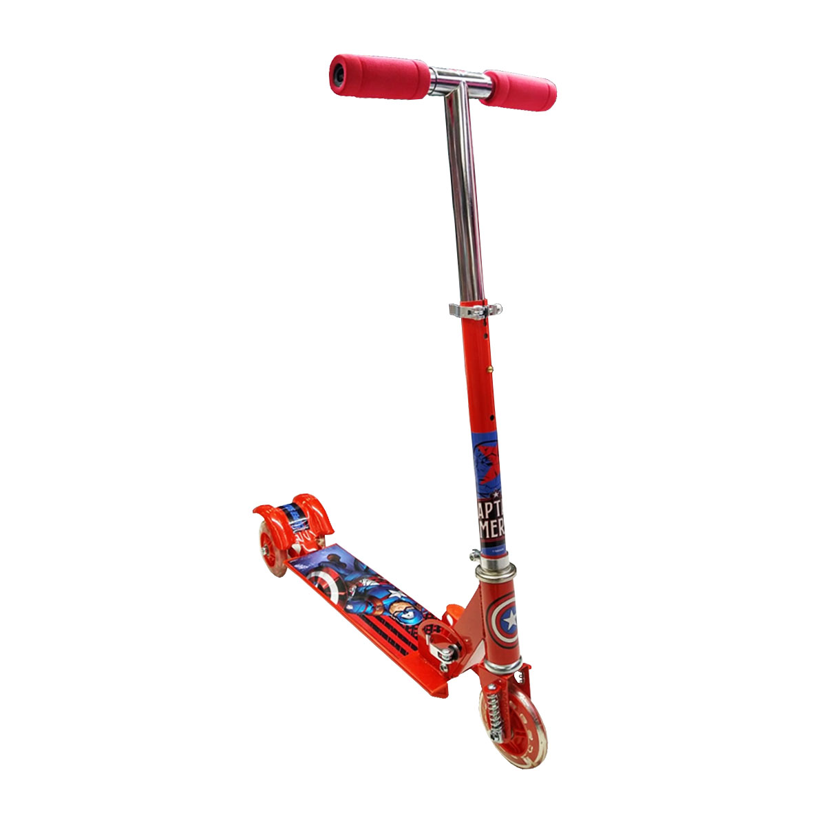 Scooter Patin del diablo para niños con luz Avengers Captian America