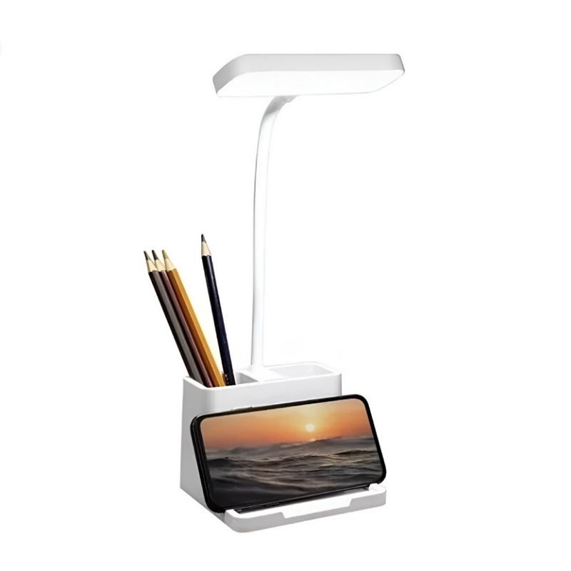 Lámpara De Escritorio Led Usb Recargable Con Portalapices