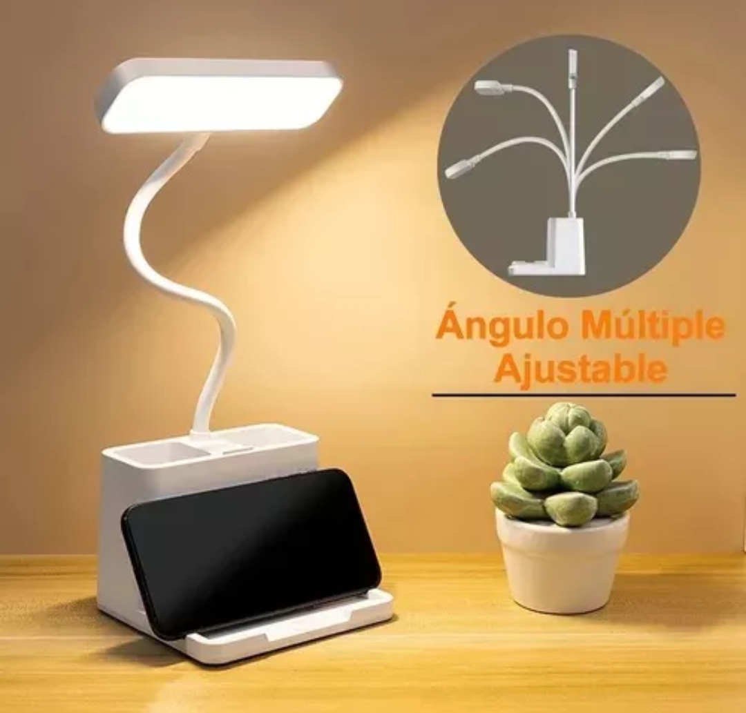 Lámpara De Escritorio Led Usb Recargable Con Portalapices