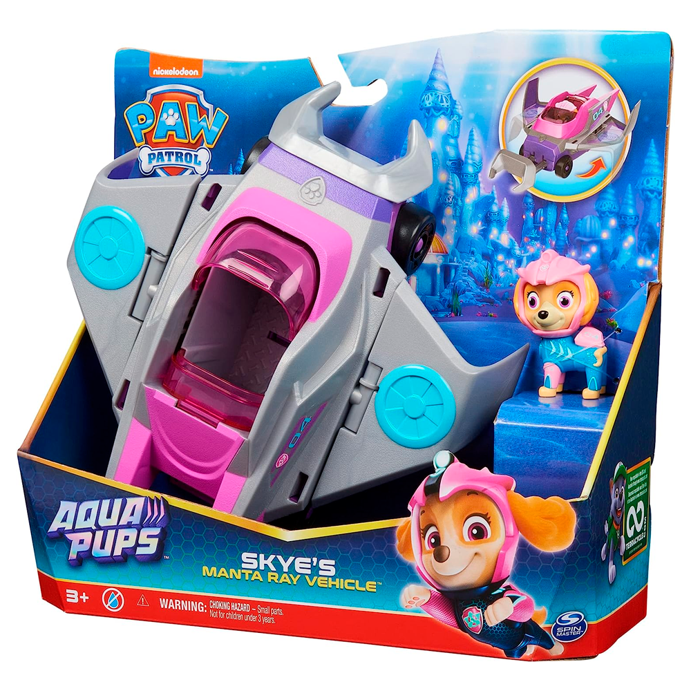 Vehiculos Acuatico Paw Patrol Spin Master 6065229 Skye Manta Raya