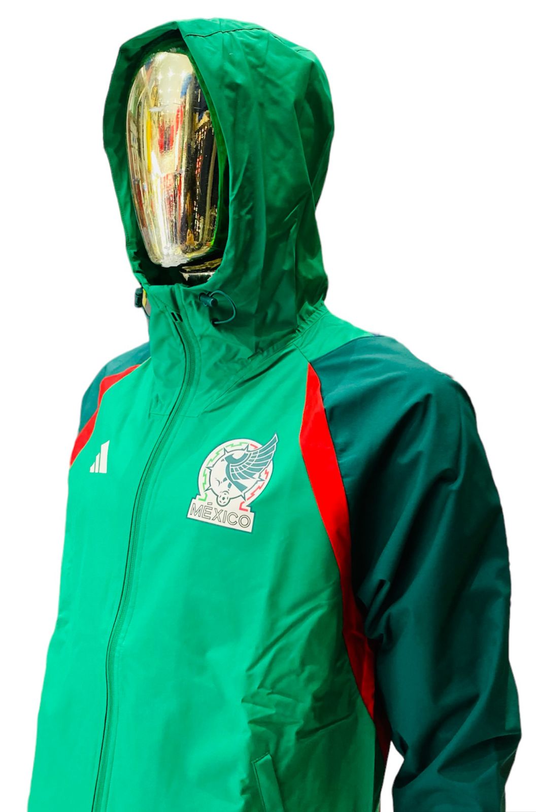 Chamarra rompe vientos Adidas Selección de México tiro ALL WEATHER caballero 
