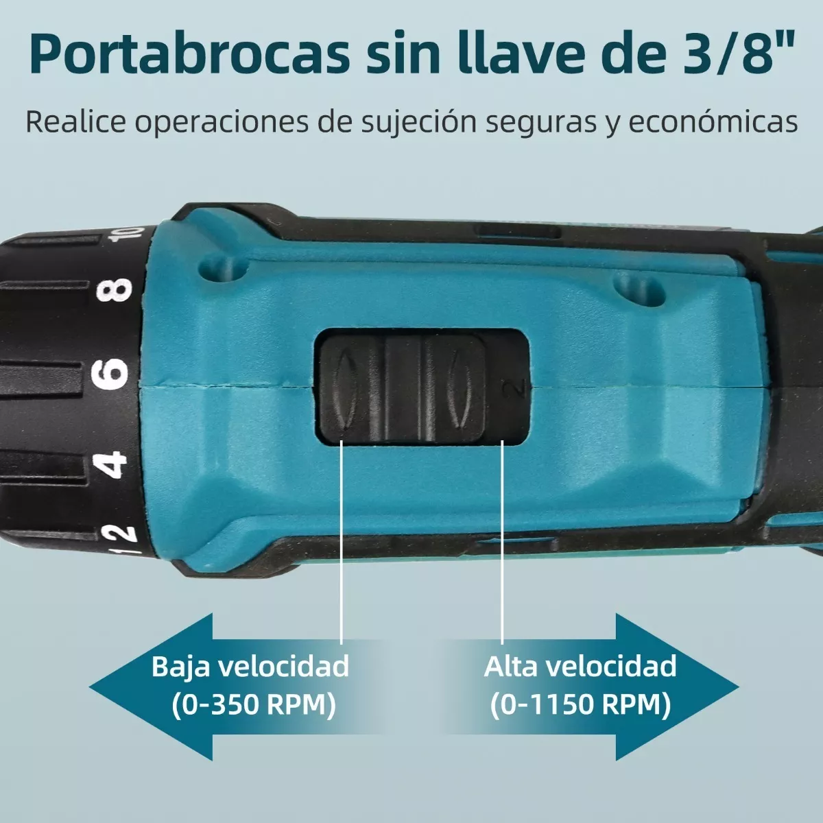 Kit Taladro Percutor Eléctrico Atornillador Inalámbrico 3en1