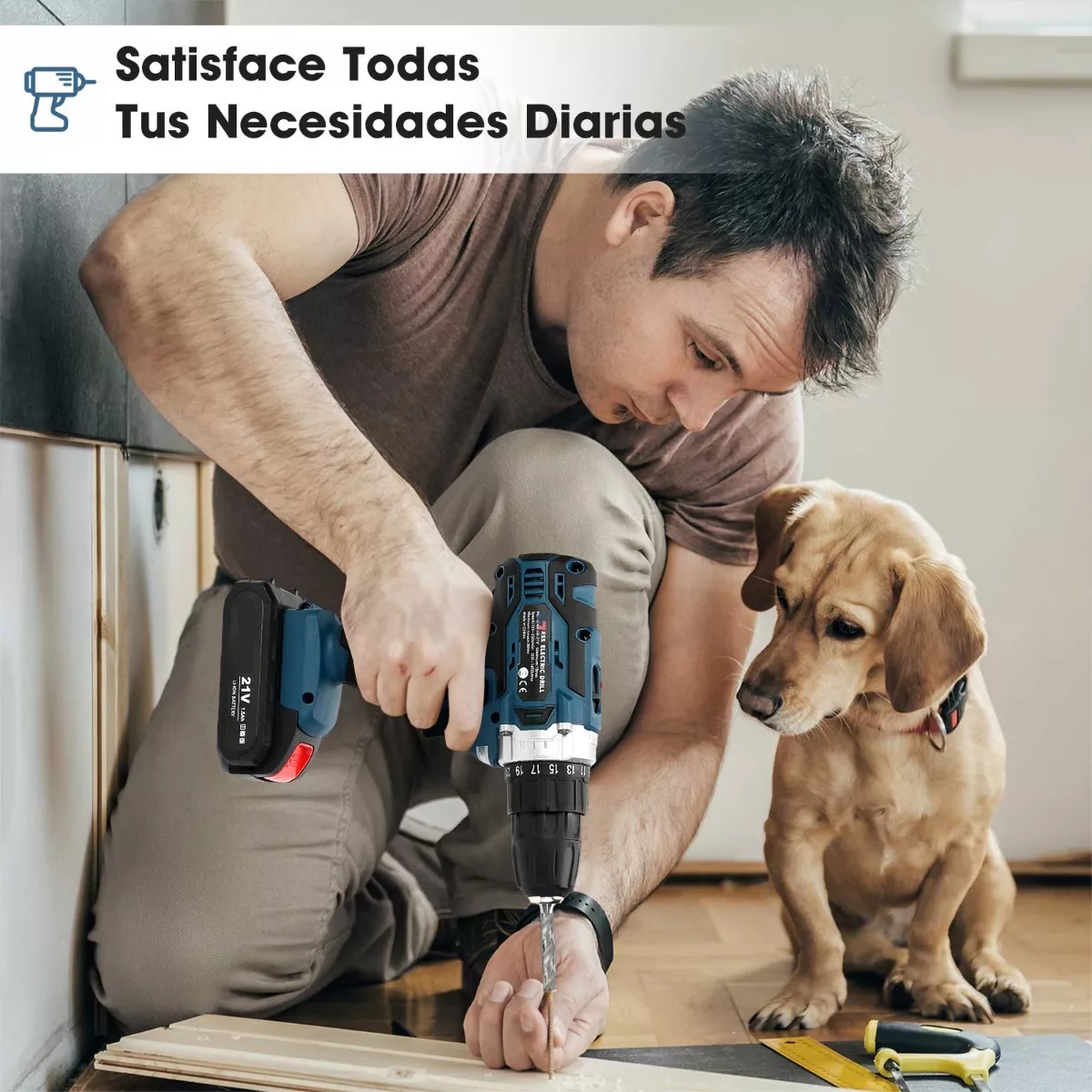 Kit Taladro Atornillador De Impacto Inalámbrico 24 Piezas