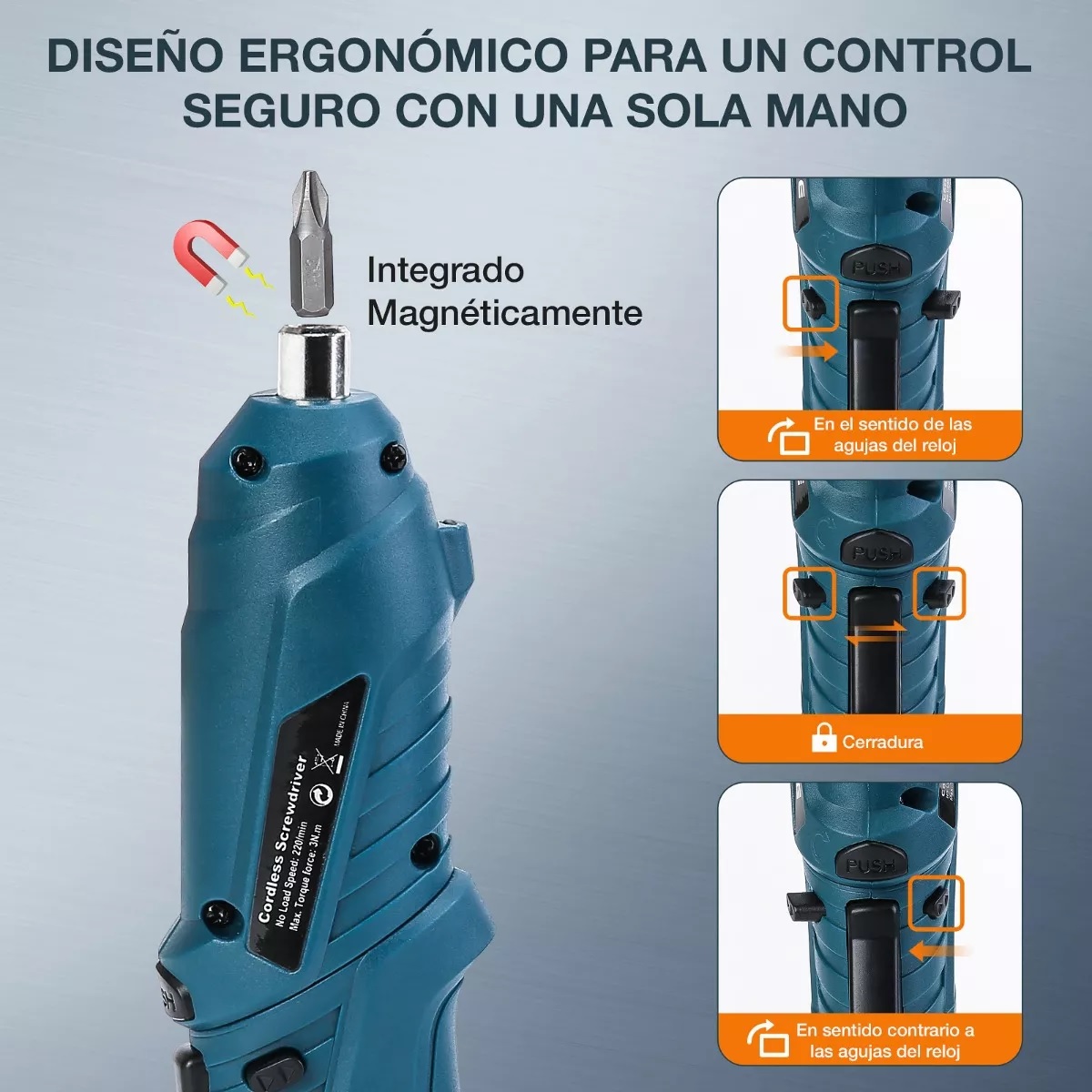 Kit De Desarmador Eléctrico Inalámbrico De 3.6v, 46 Piezas