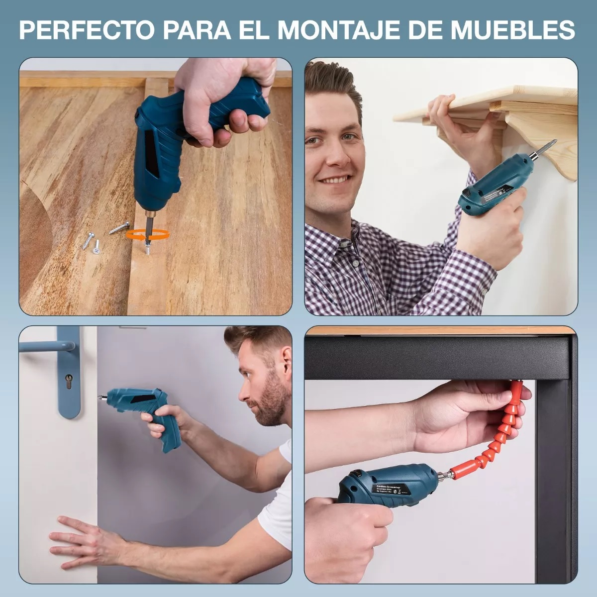 Kit De Desarmador Eléctrico Inalámbrico De 3.6v, 46 Piezas