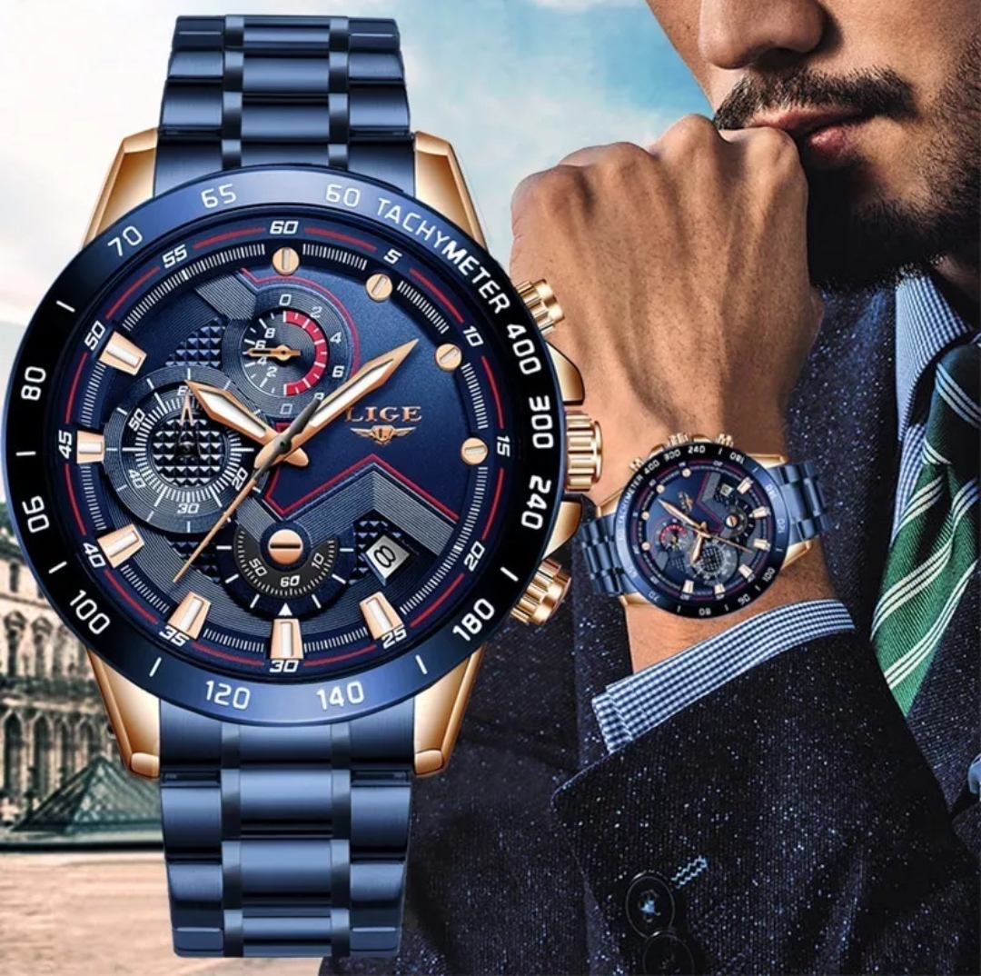 Lige - Reloj Deportivo Impermeable Para Hombre