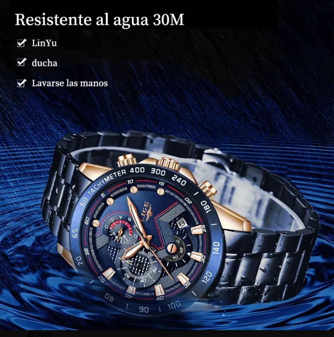 Lige - Reloj Deportivo Impermeable Para Hombre
