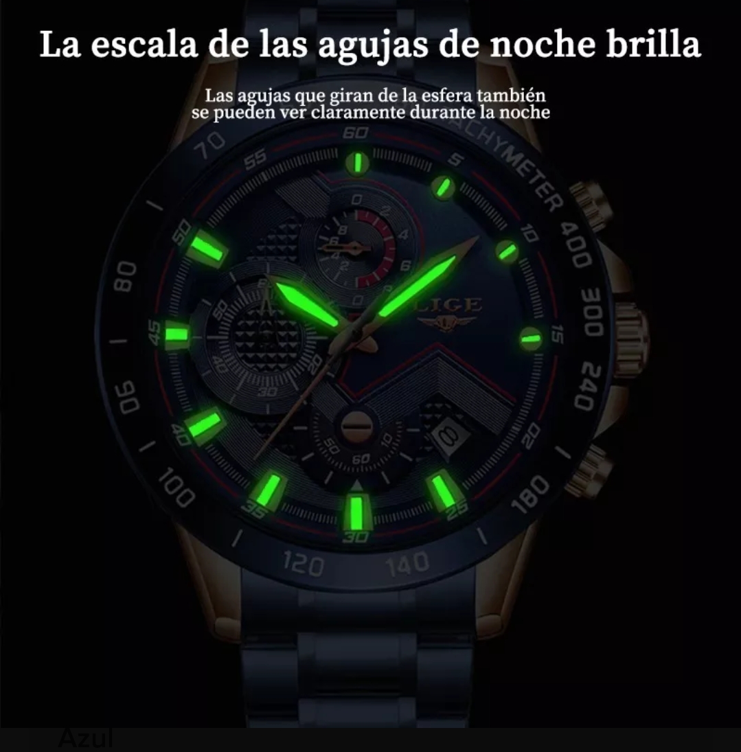 Lige - Reloj Deportivo Impermeable Para Hombre