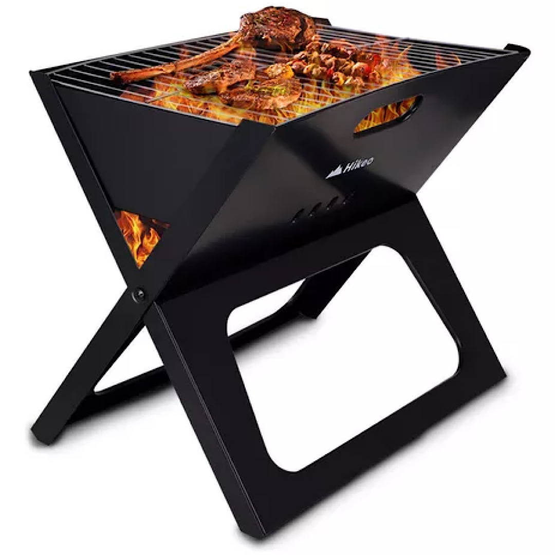 Asador De Carbon Parrilla Portatil Plegable Para Carne Asada