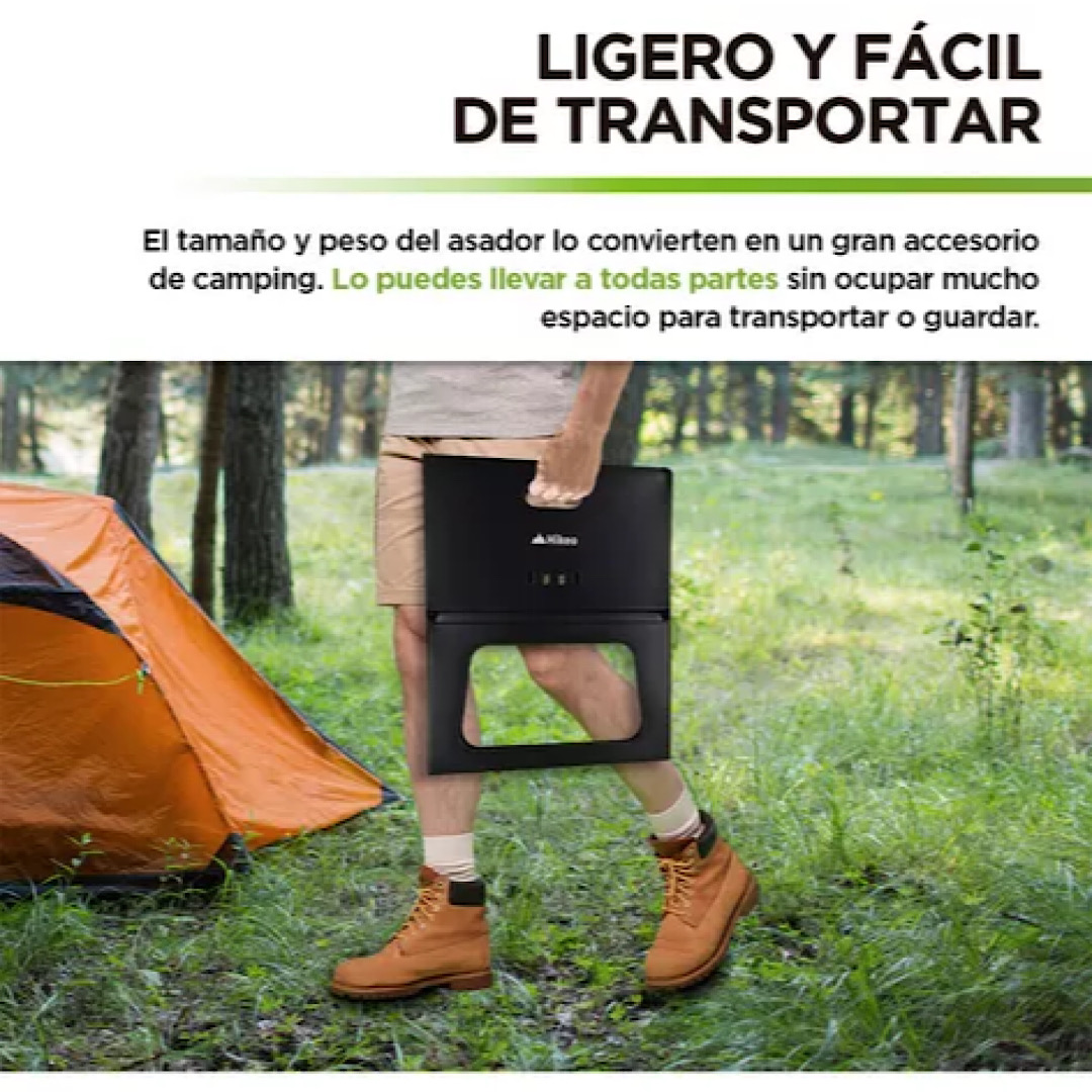 Asador De Carbon Parrilla Portatil Plegable Para Carne Asada