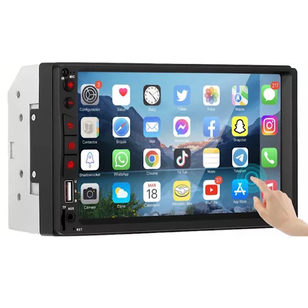 Autoestéreo 7701b 2 Din De 7 In Con Entrada Aux + Cámara