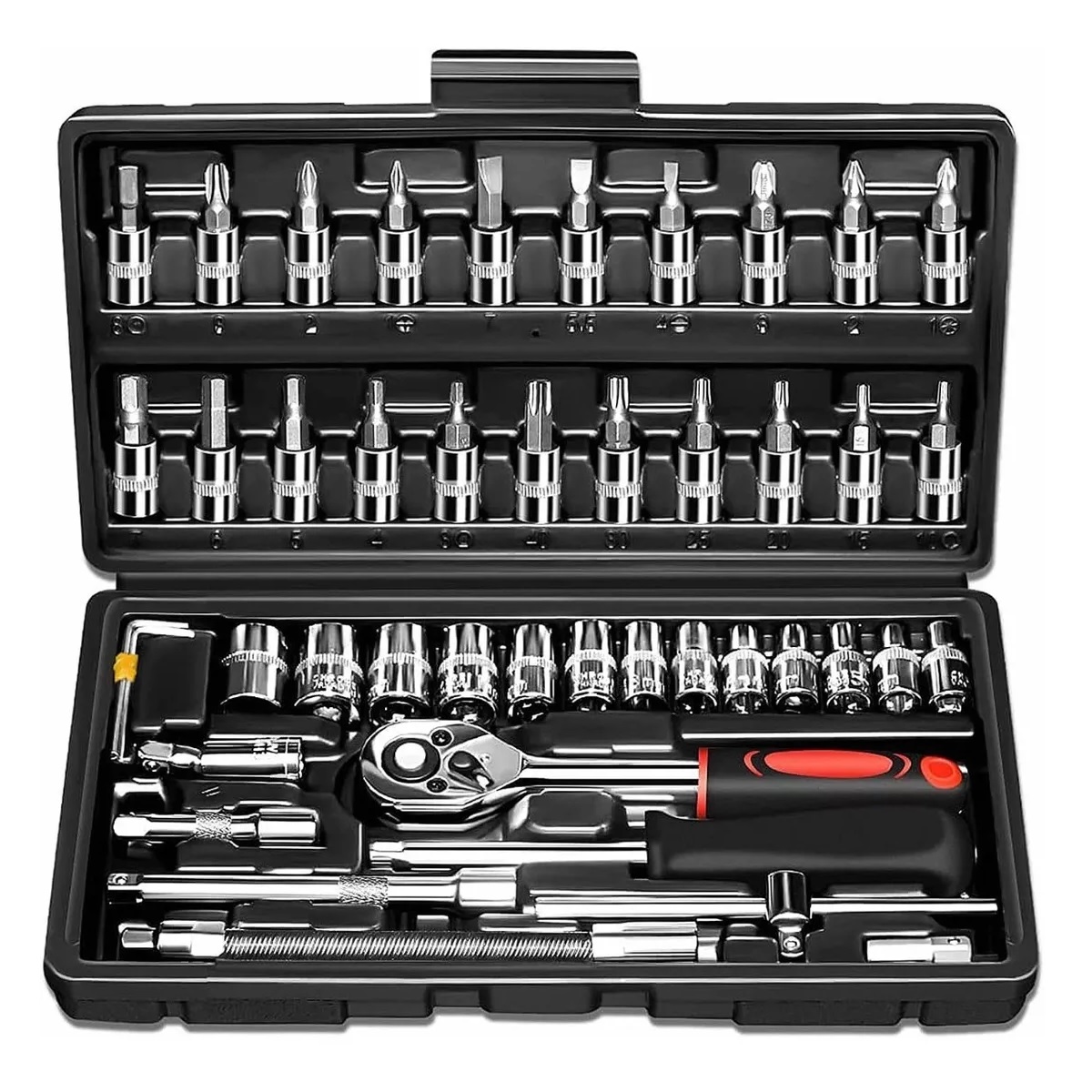 Herramienta Dados De Llave Trinquete De En Caja Negro