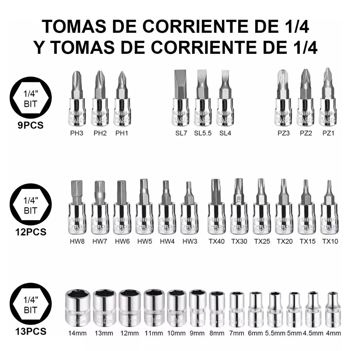Herramienta Dados De Llave Trinquete De En Caja Negro
