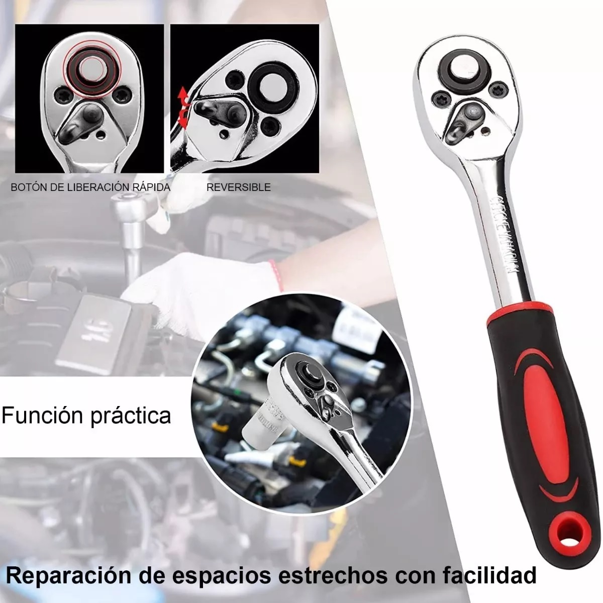 Herramienta Dados De Llave Trinquete De En Caja Negro