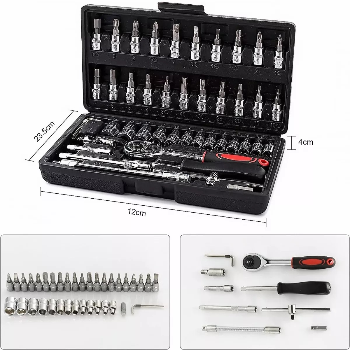 Herramienta Dados De Llave Trinquete De En Caja Negro