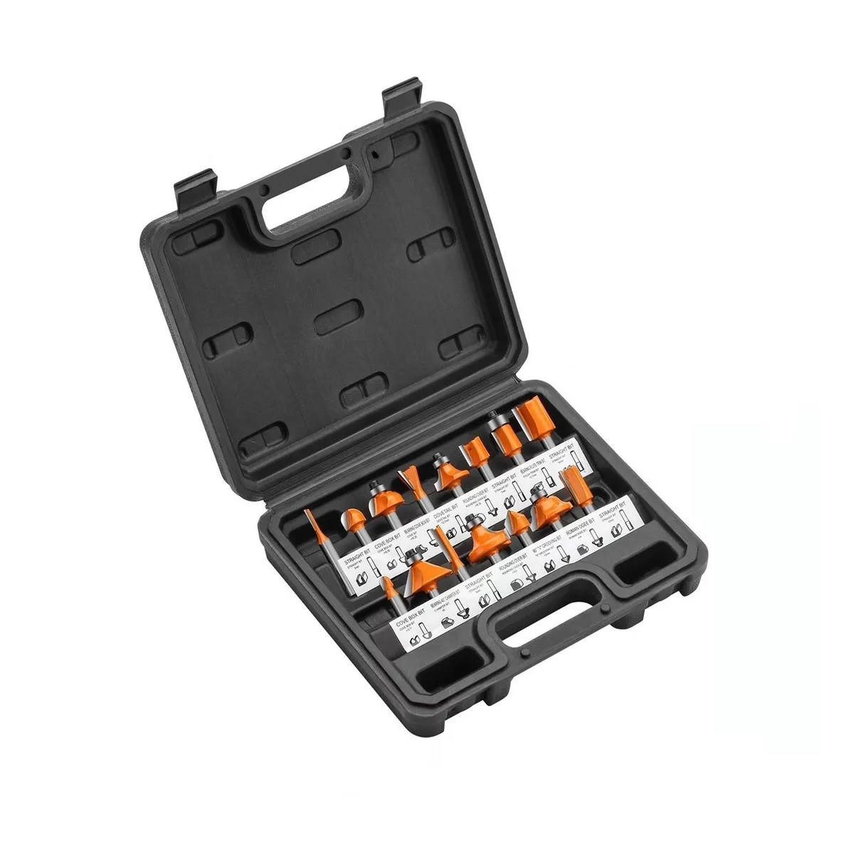 Juego Brocas Router Taladro 1/4 15 Pz Herramienta