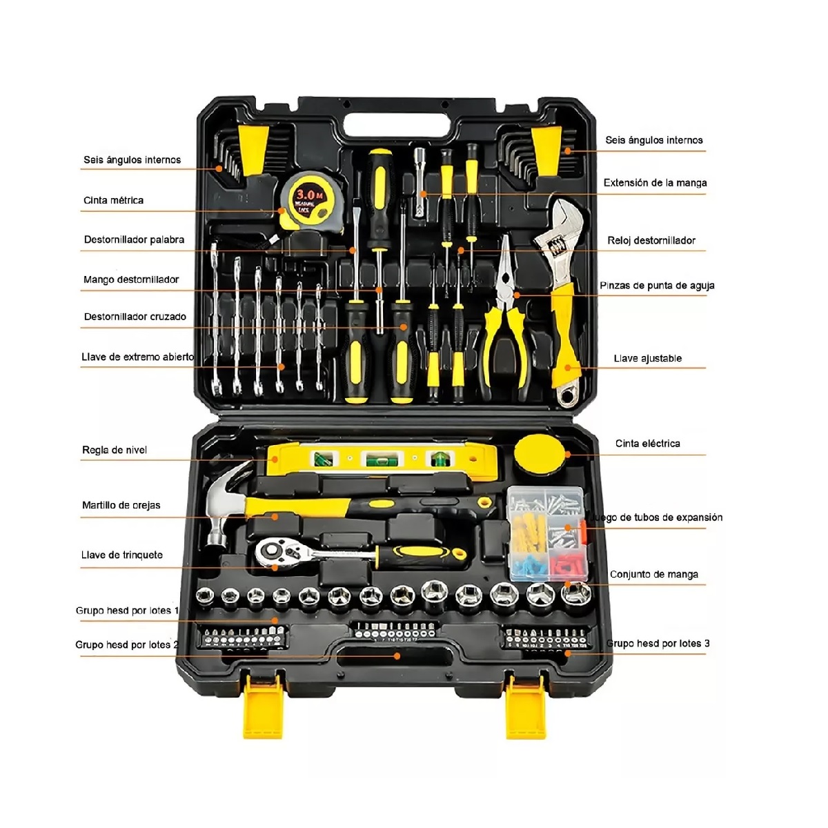 Juego De Herramientas Mecánicas Desarmadores 108pcs