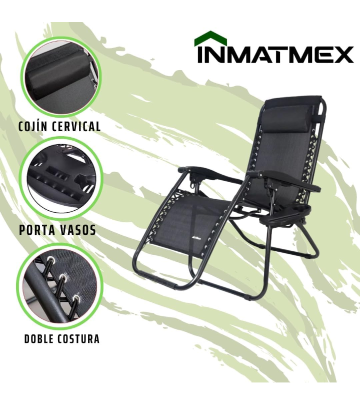 Silla jardín reclinable plegable gravedad cero