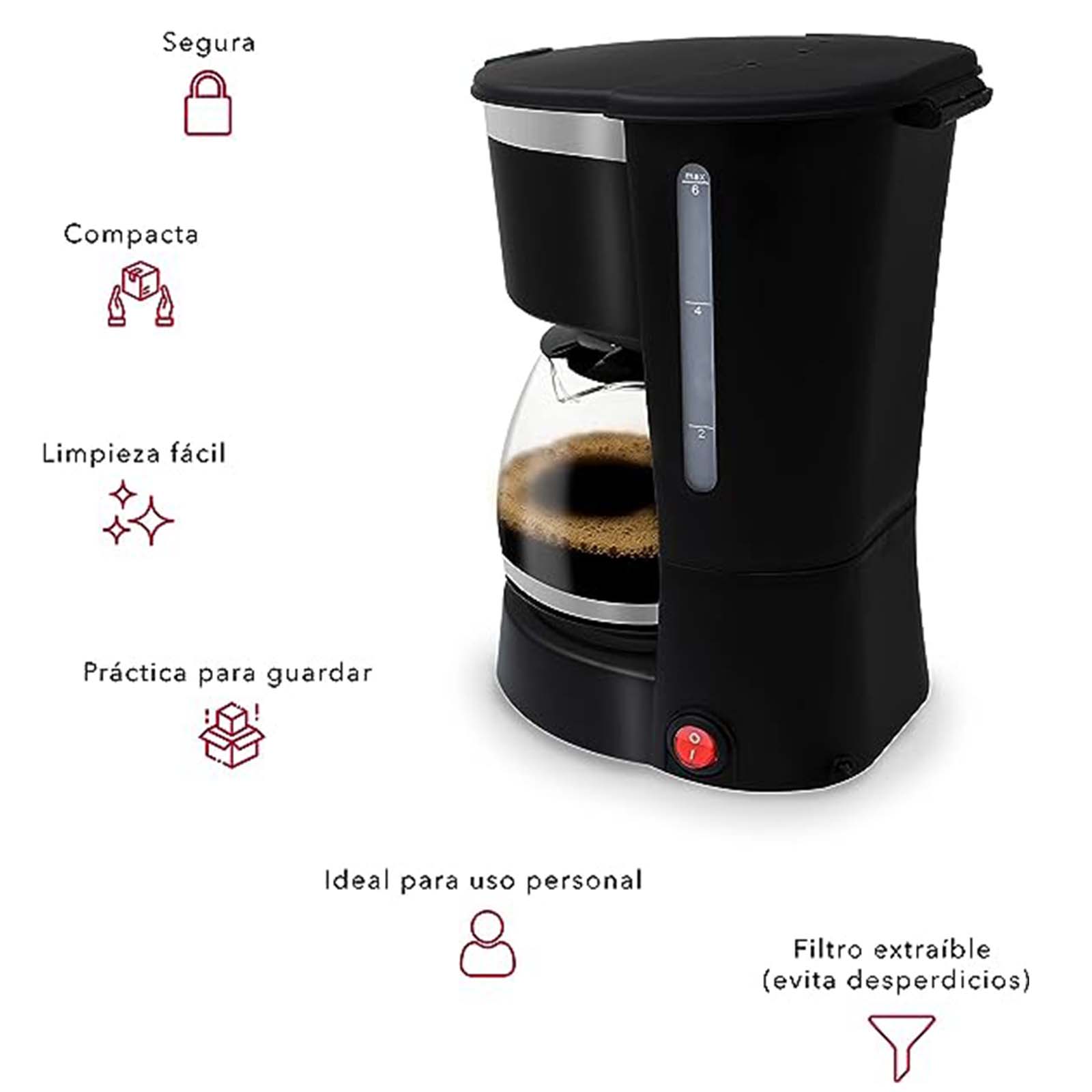 Cafetera Eléctrica 650 ml RCA Mod RC CAF1