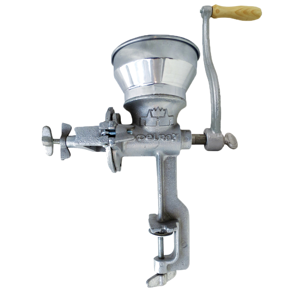 Molino Para moler o triturar Granos De Mano Karlen, 001sm Color aluminio Se sujeta fácil y rápido a cualquier mesa o base