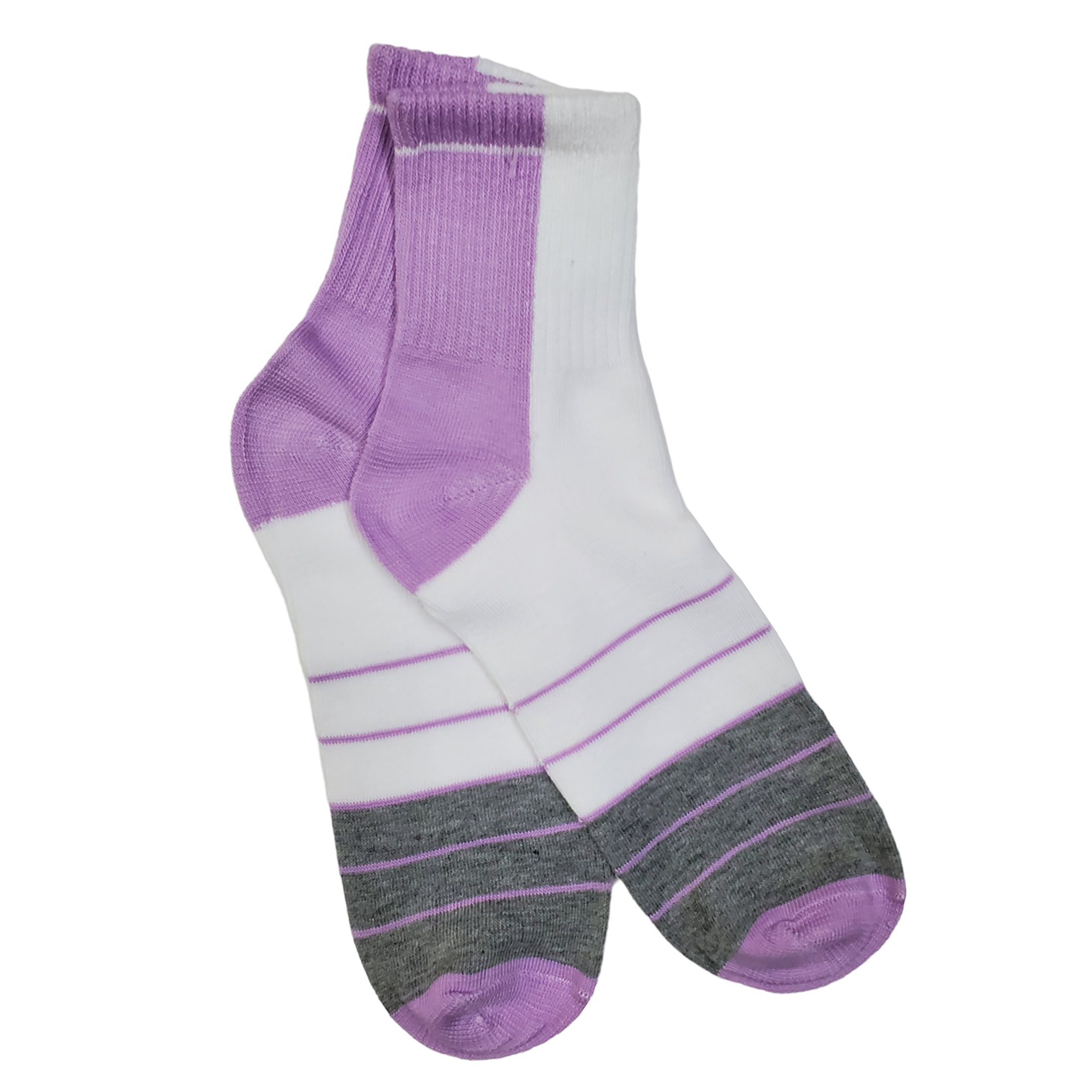 Tines Largos Unisex Mayoreo Blanco Con Colores 6 Pares