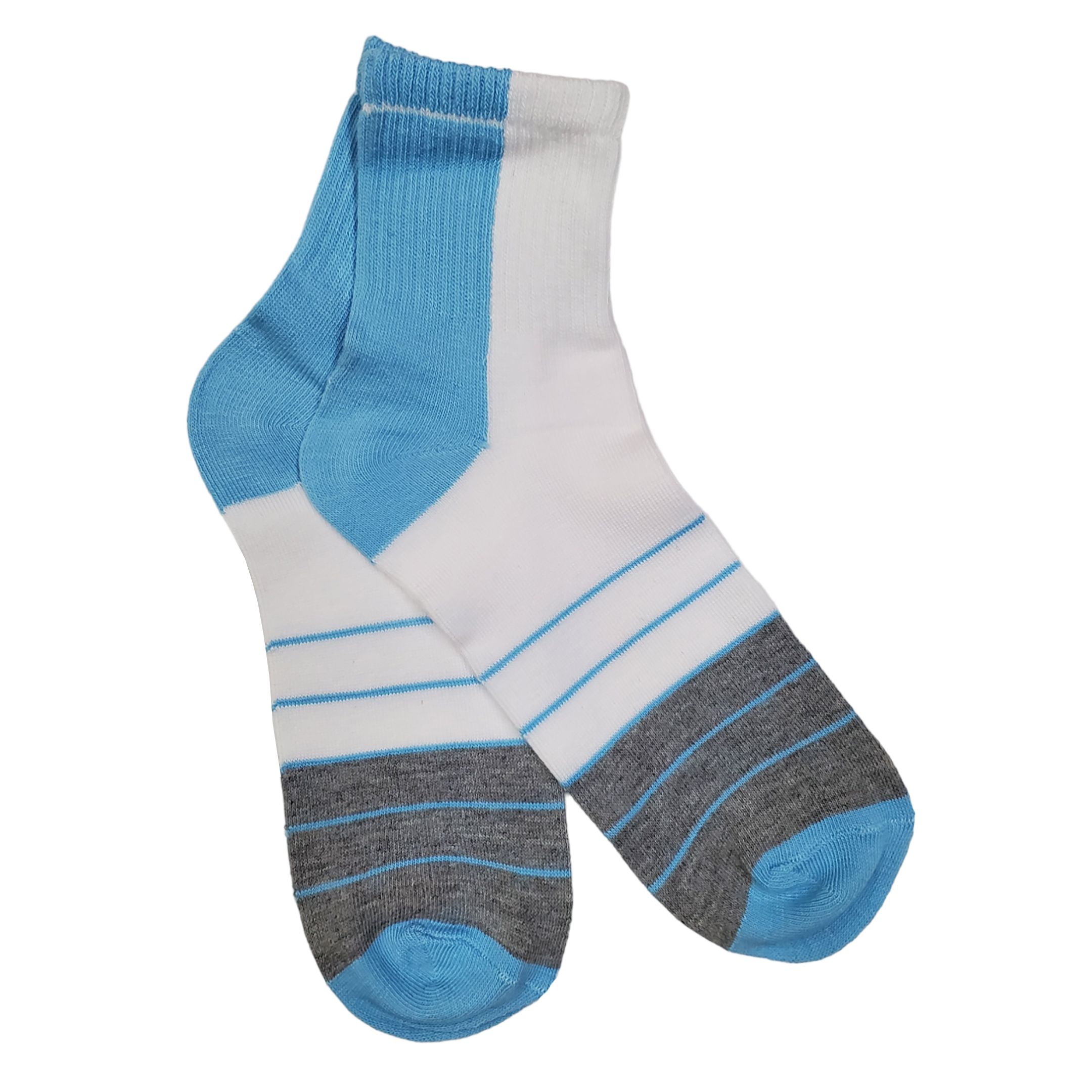 Tines Largos Unisex Mayoreo Blanco Con Colores 6 Pares