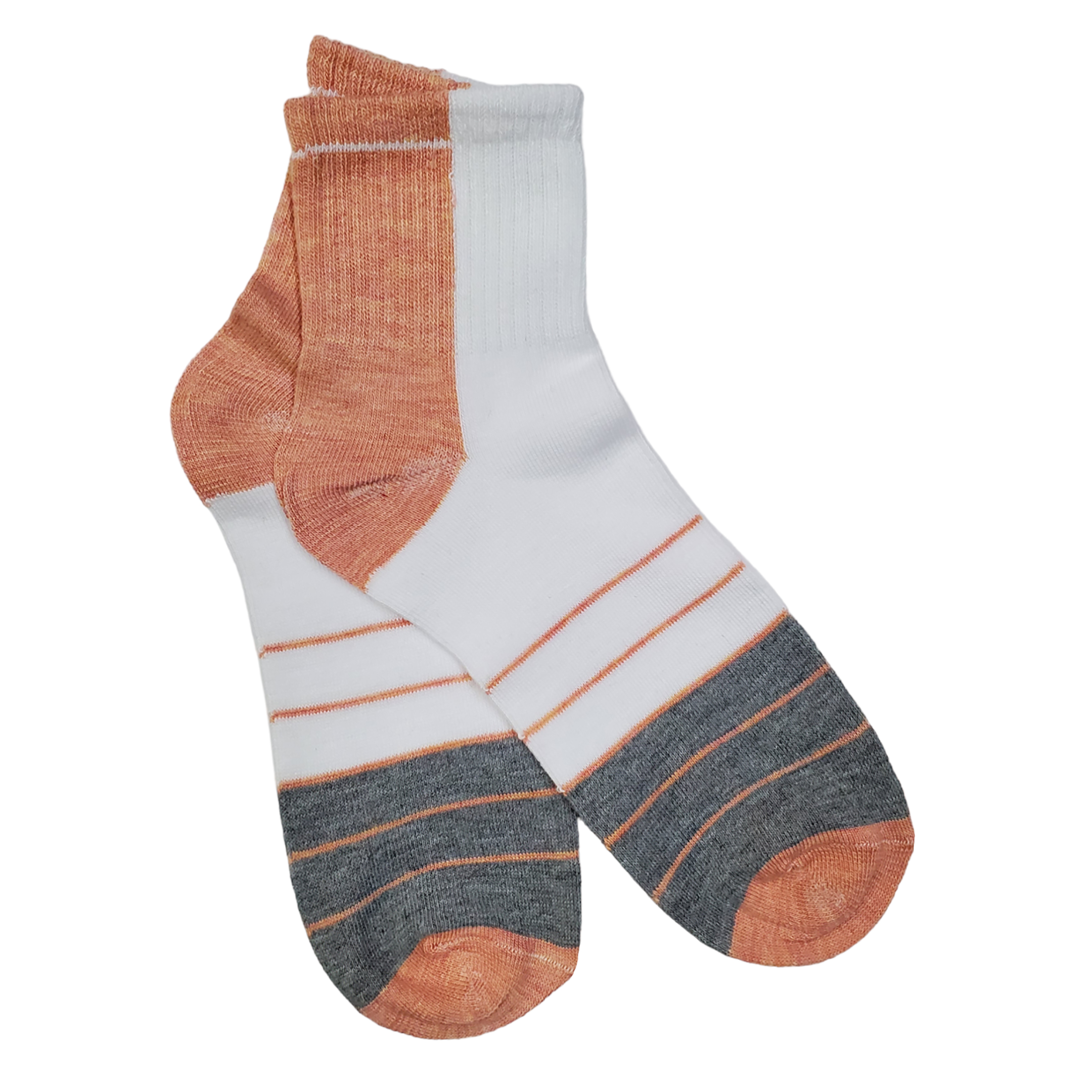 Tines Largos Unisex Mayoreo Blanco Con Colores 6 Pares