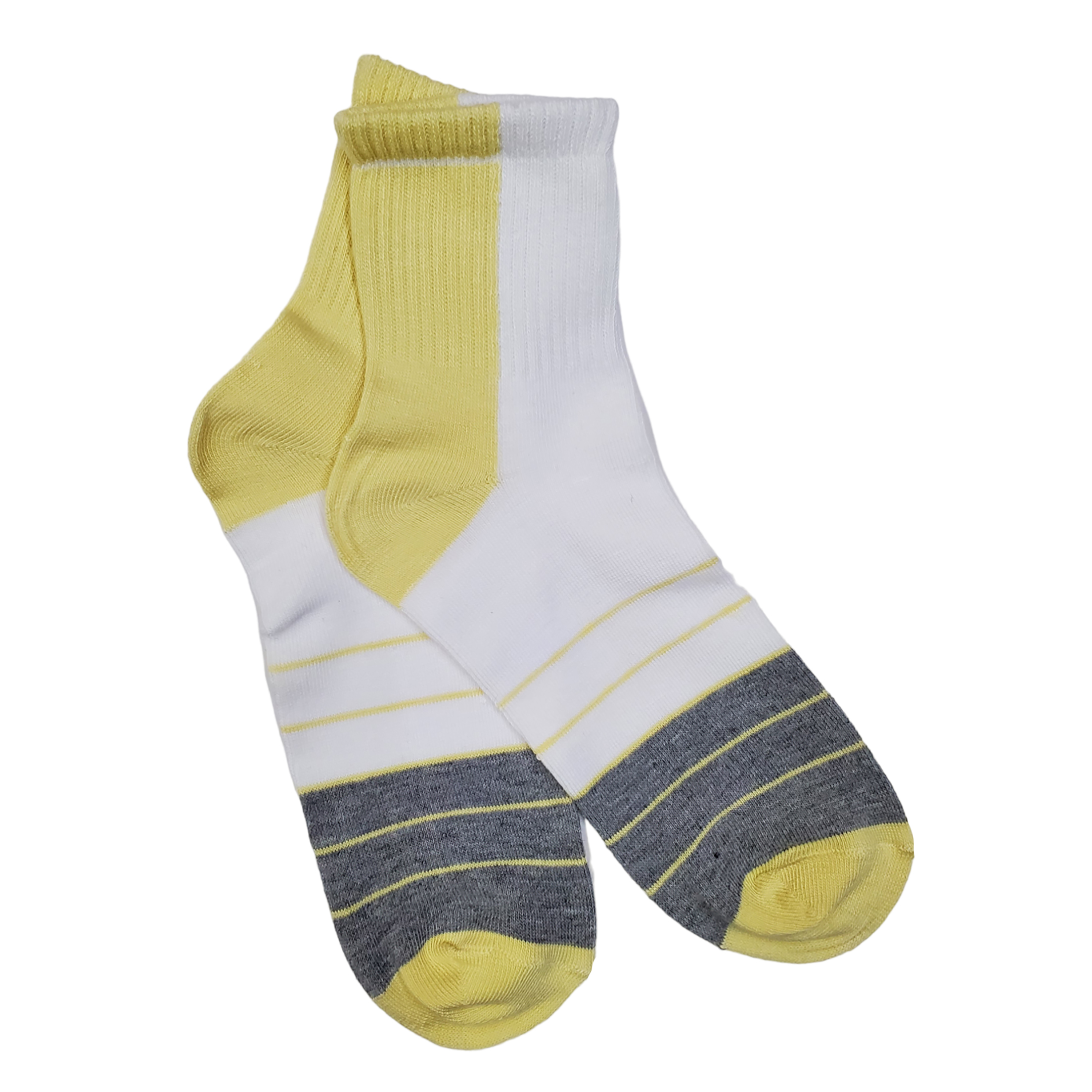 Tines Largos Unisex Mayoreo Blanco Con Colores 6 Pares