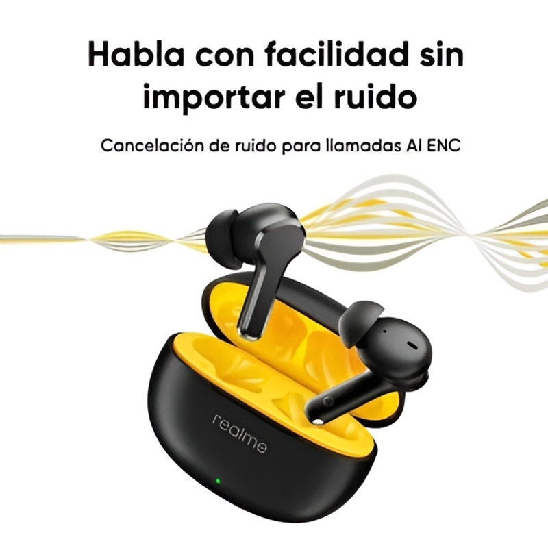 Audífonos in-ear gamer inalámbricos Realme TechLife Buds T100 punk black