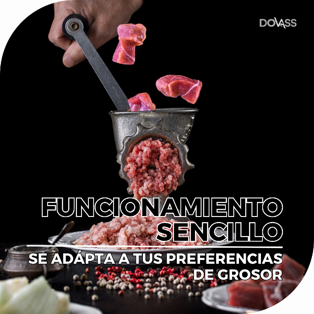 Molino Para Carne Manual Montable, Karlen, 105ch, Color Plata