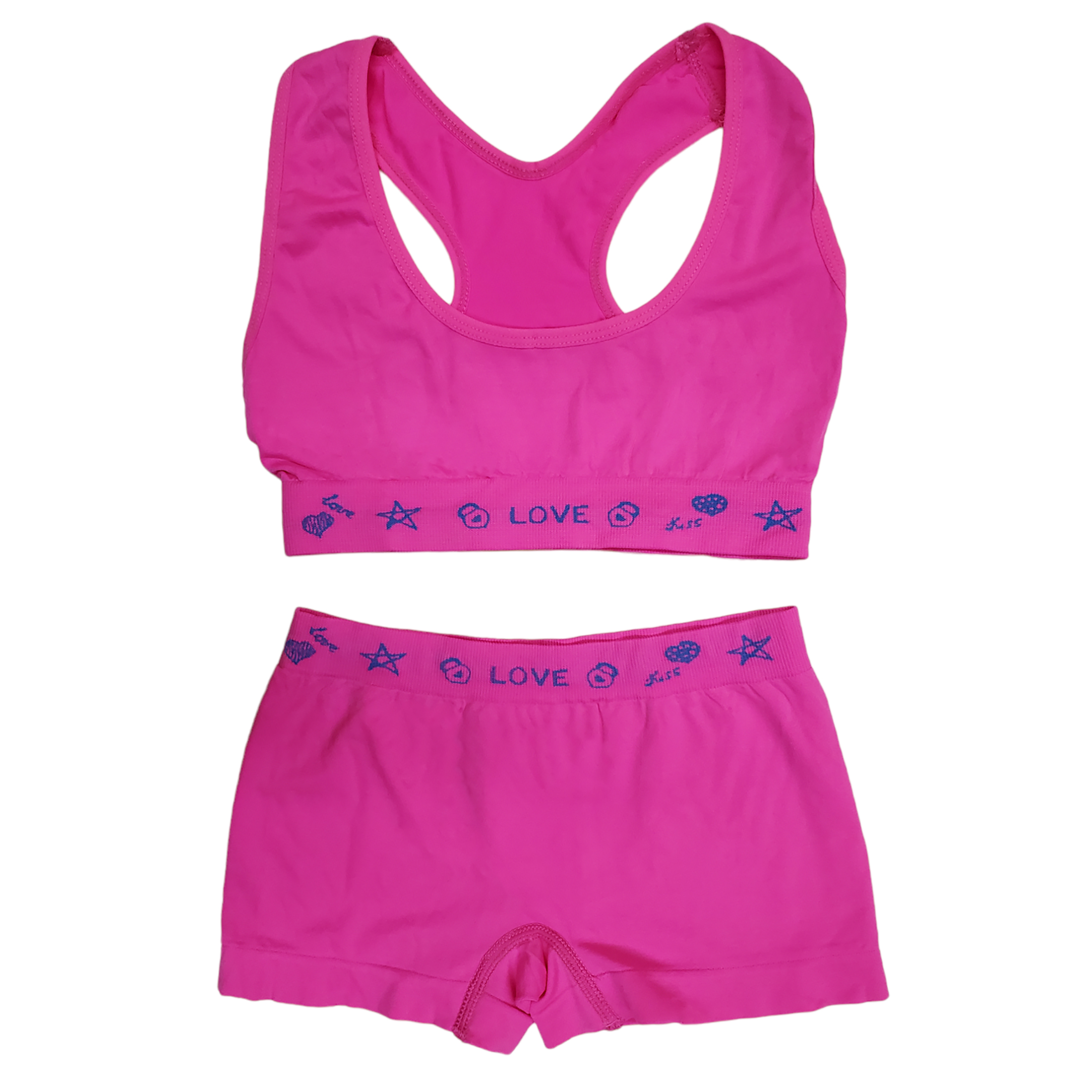 Coordinado Corpiño - Top Olímpico Con Bóxer Para Niña 3pz