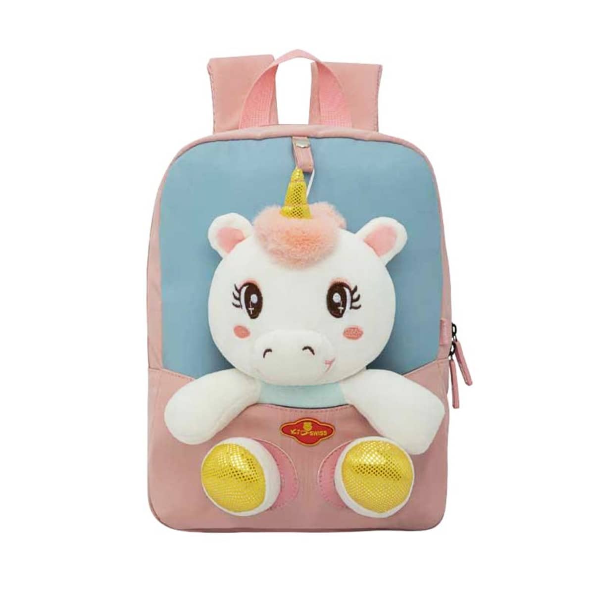 Mochila escolar K-Swiss multicolor para niña, con unicornio, mod. 1100719