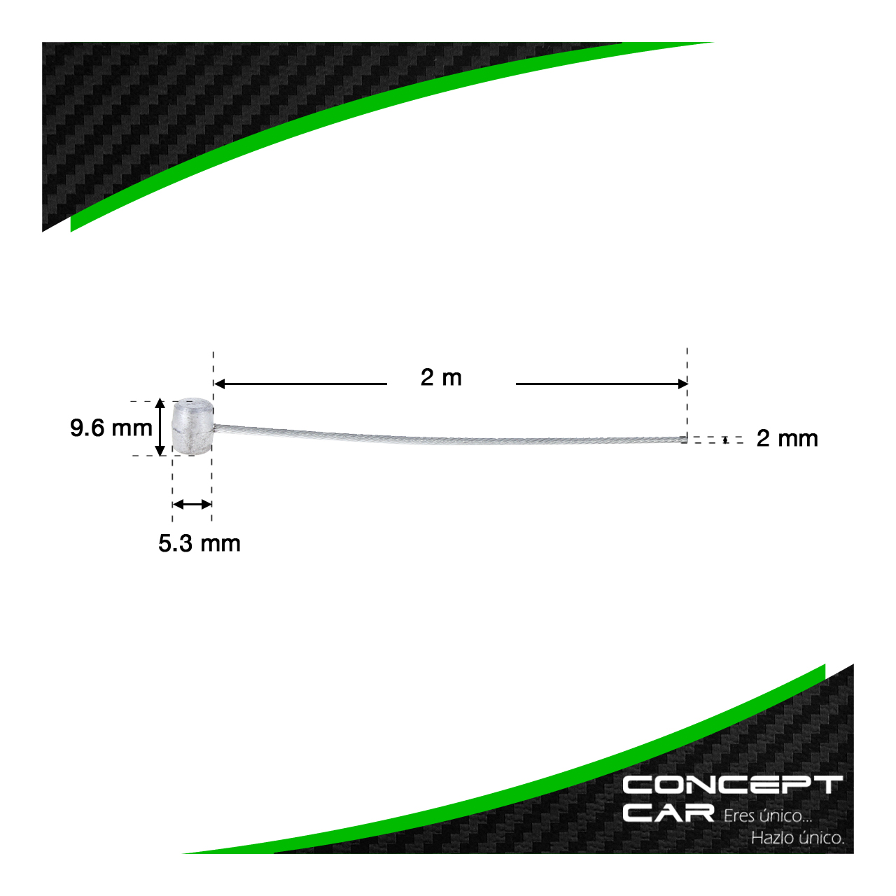 10 Chicote Clutch Freno Moto 2.0mm X 2 Metros Universal