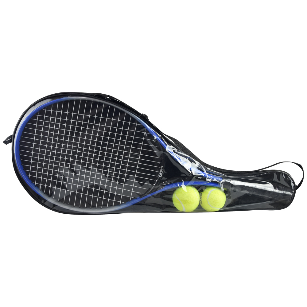 Raqueta para Tenis De Aluminio con un Ancho de 27.5 cm Largo de 68.0 cm con 2 pelotas amarillas