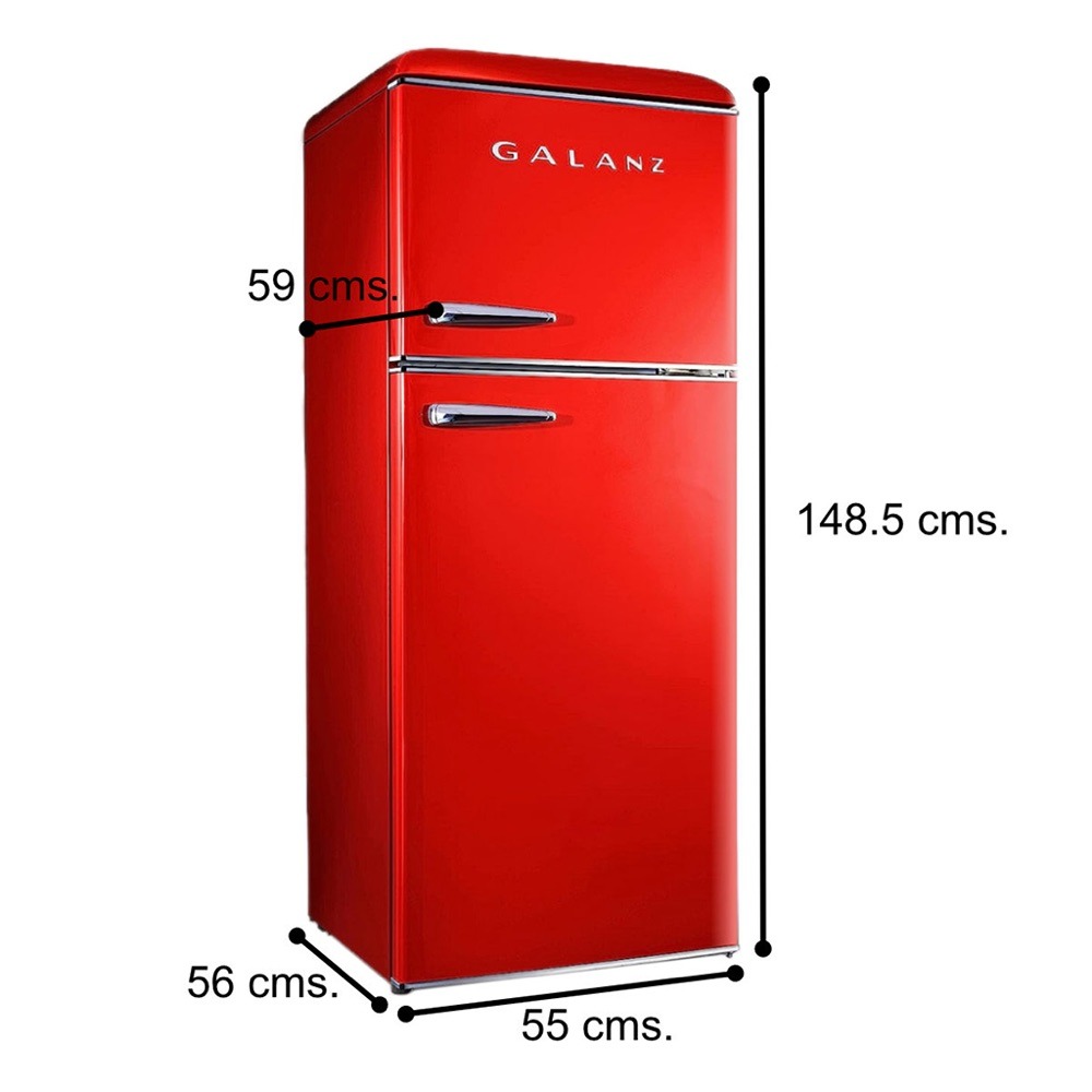 Refrigerador Galanz Retro GLR76TRDER 7.6 pies cúbicos congelador superior Rojo