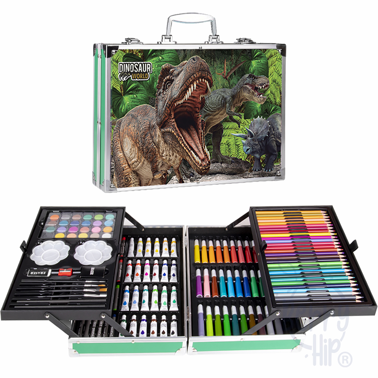  145 piezas Kit de arte profesional plegable, kit de dibujo en  color, Complete Artist Kit 