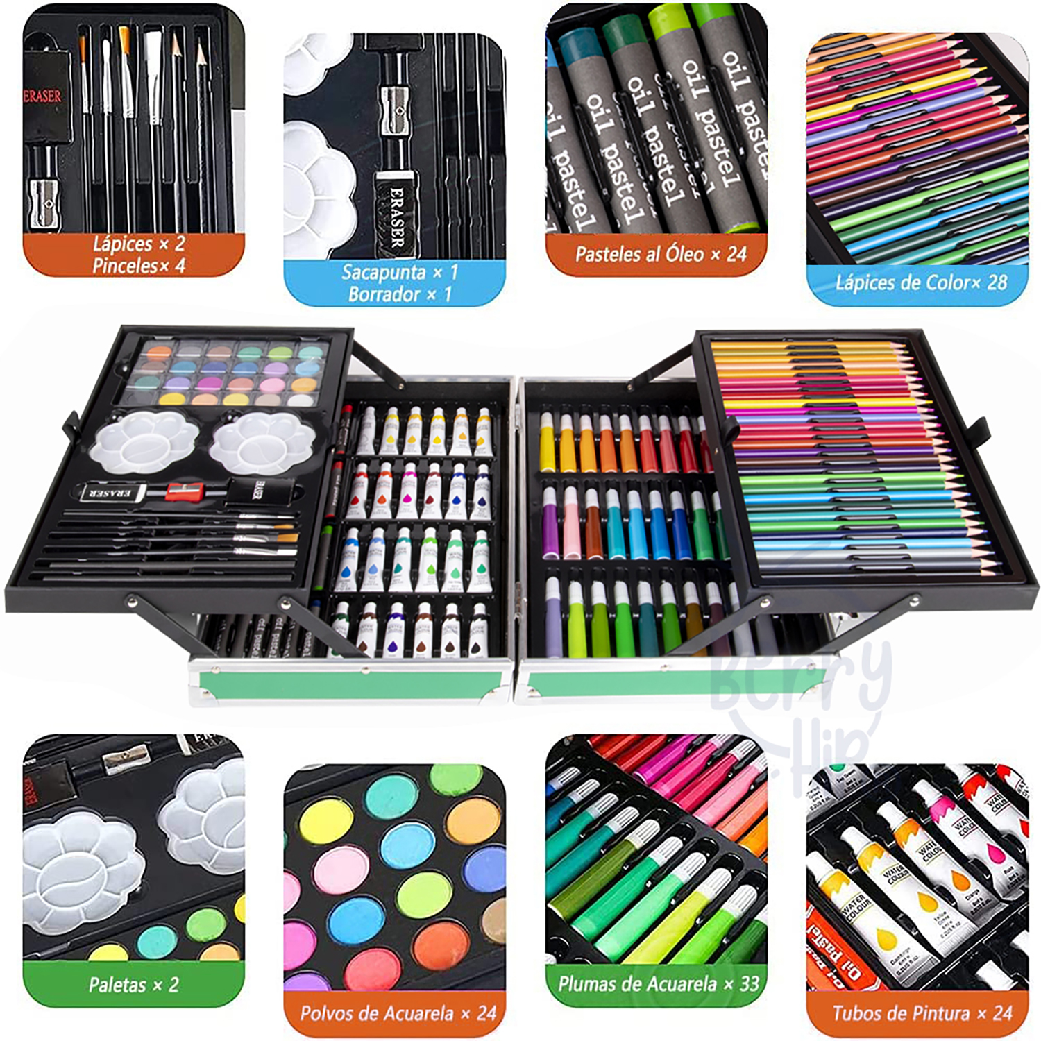 Set de Arte Profesional Plegable Berry Hip Dinosaurio