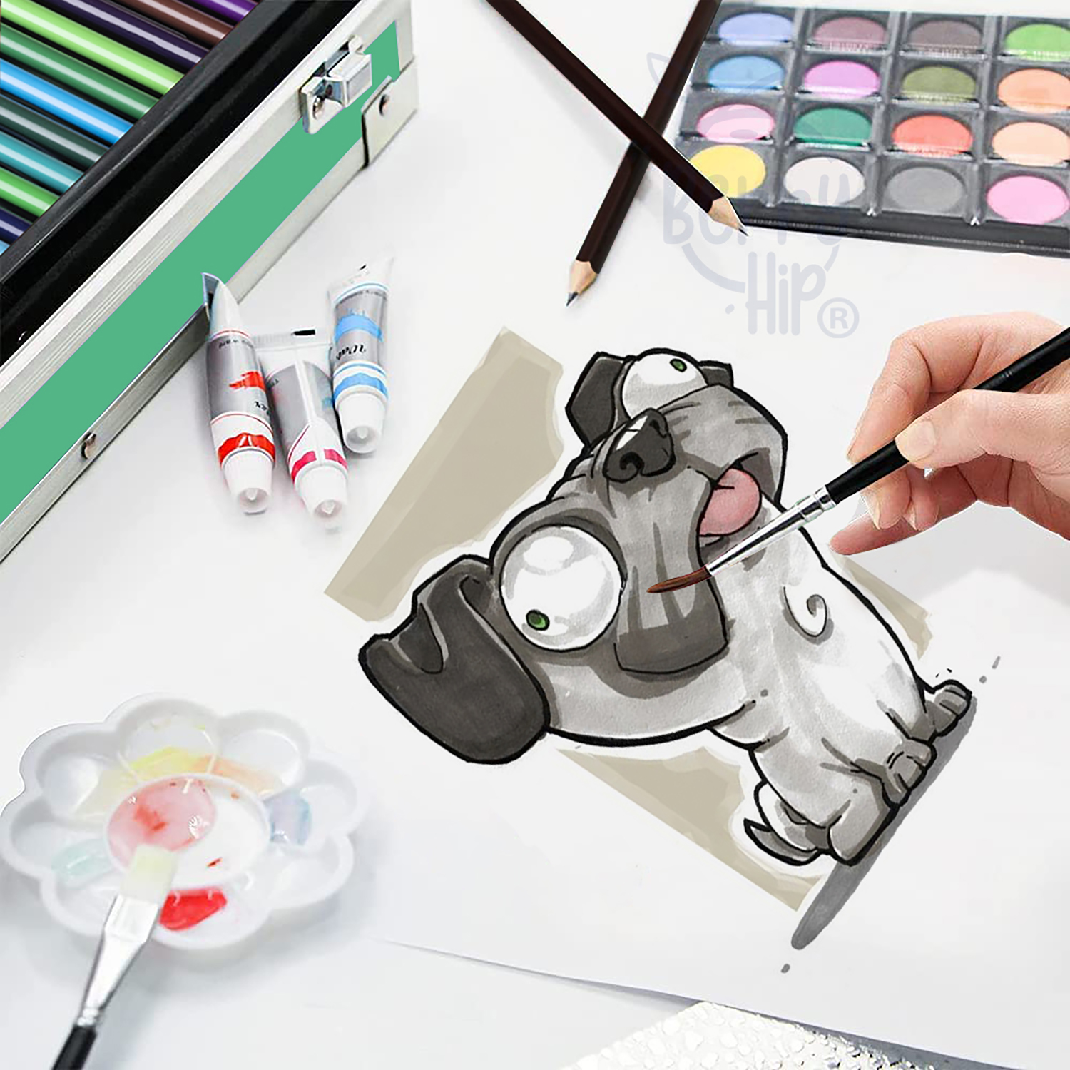 Set de Arte Profesional Plegable Berry Hip Dinosaurio