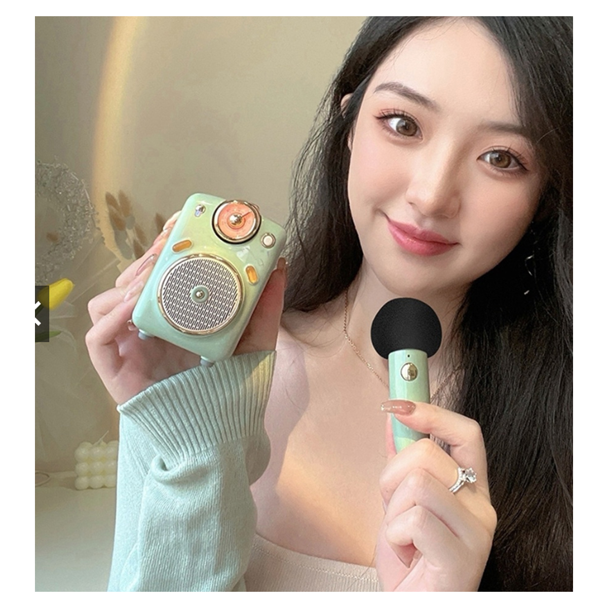 Mini Bocina Fairy-ok Divoom Con Micrófono Incluido