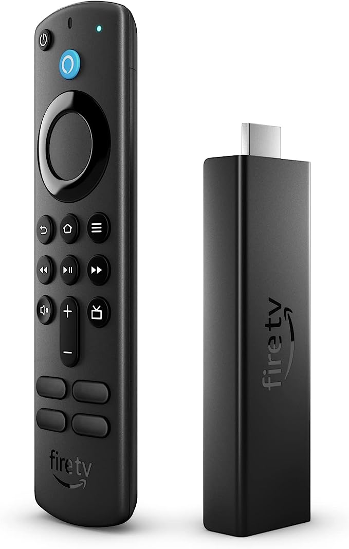 Dispositivo de streaming Amazon Fire TV Stick 4K Max con Wi-Fi 6 y control remoto por voz Alexa  4k 8gb Negro Con 1.5gb De Memoria Ram