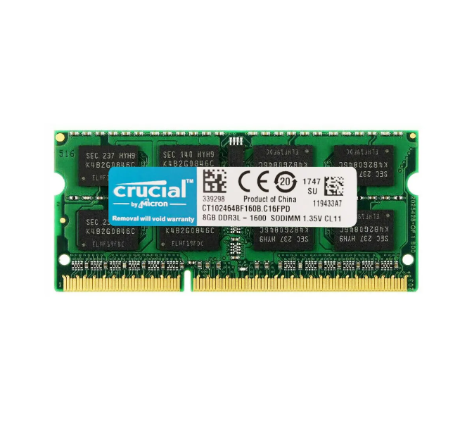 Memoria RAM 8 Gb Crucial DDR3L 1600 Mhz Ct102464bf160b