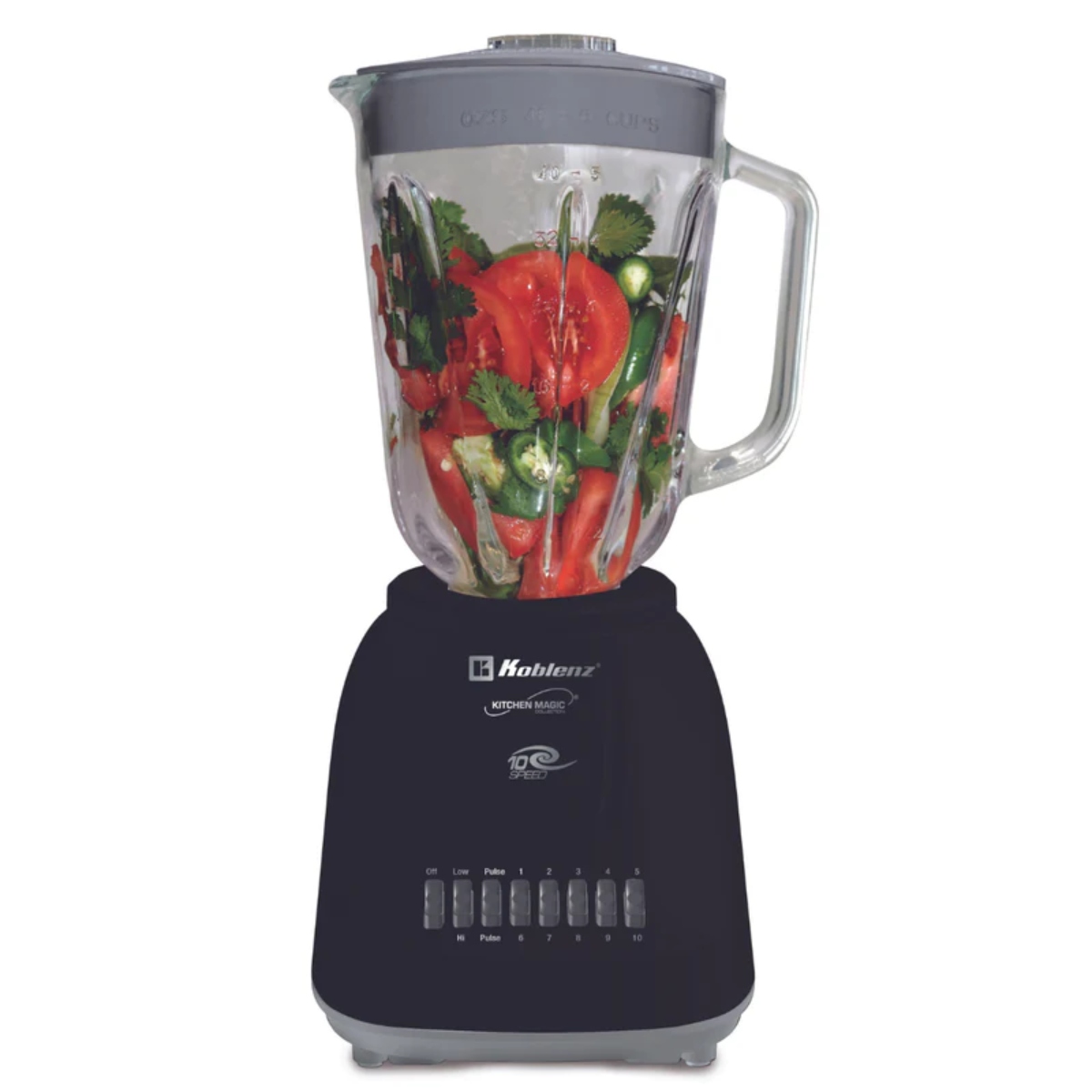 LICUADORA KOBLENZ LKM-5980 VN + 2 PACK DE VASO PURE & SALSA VIDRIO 300ML NEGRO ENDY2