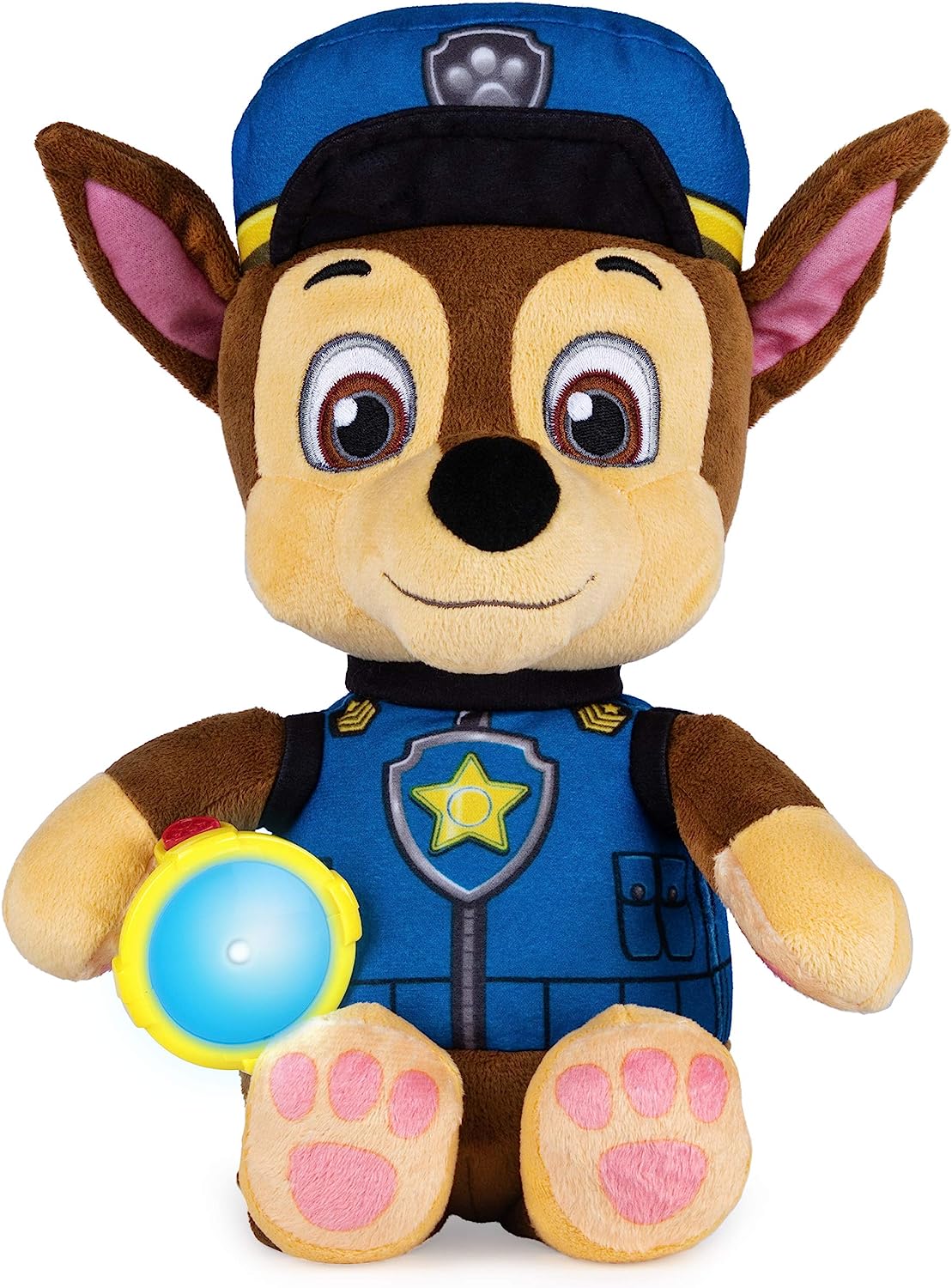 Paw Patrol Snuggle Up Peluche Chase Con Sonido Y Linterna.