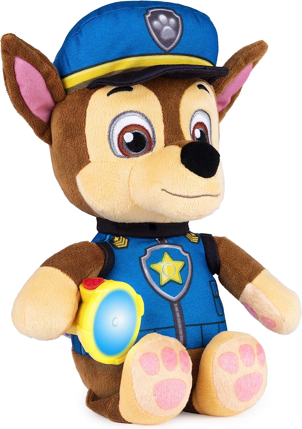 Paw Patrol Snuggle Up Peluche Chase Con Sonido Y Linterna.