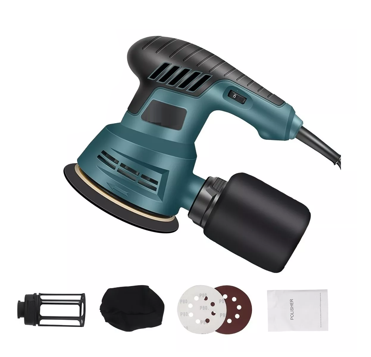 Lijadora Orbital Profesional Para Muebles De Madera 300w110v Verde